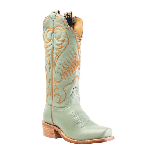 HYER Ladies Leawood Robins Egg Blue Leather Western Boot HW42010