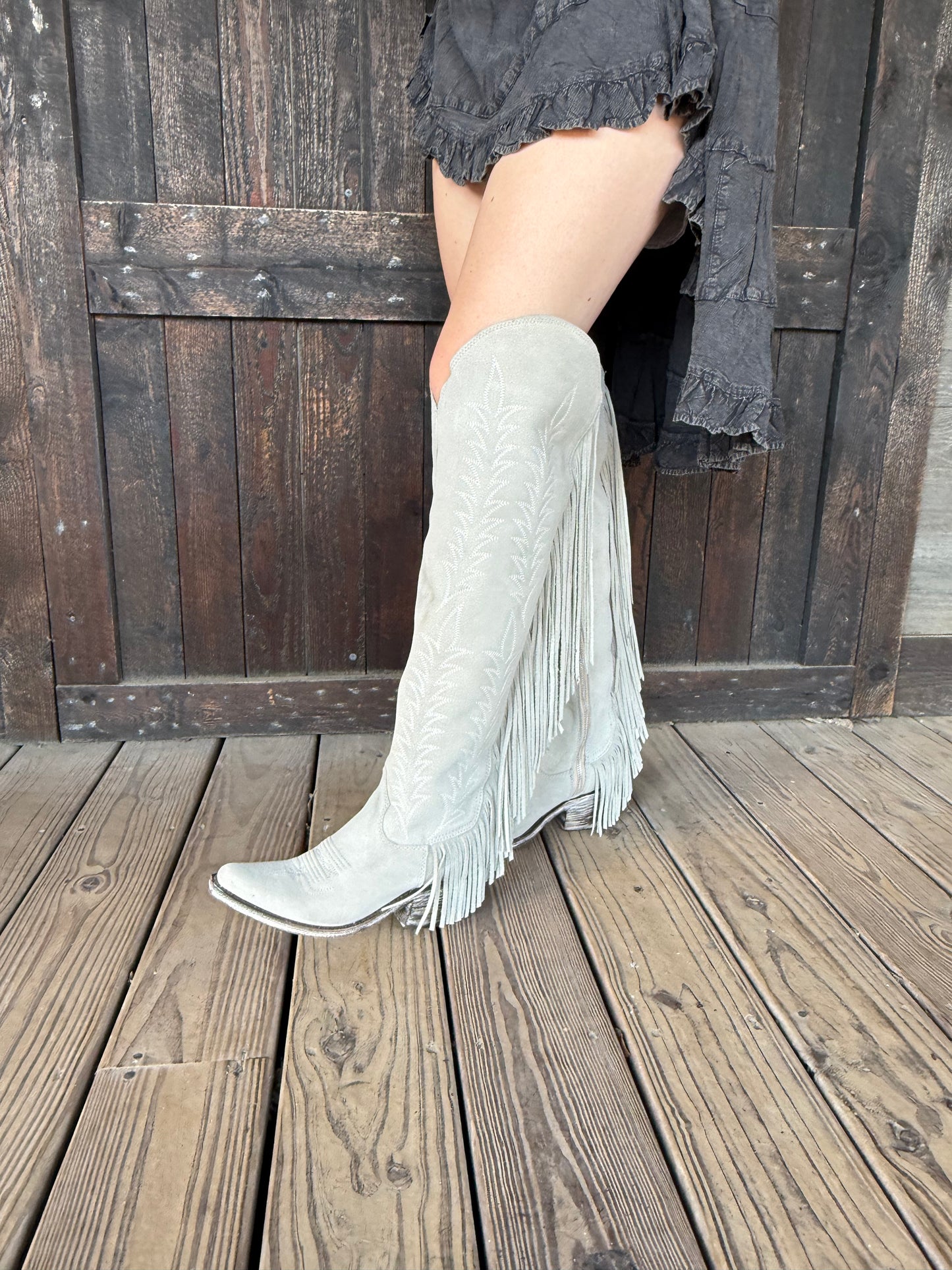 Liberty Black Ladies Olga Everest Ice Fringe Tall Boots LB-7129179F