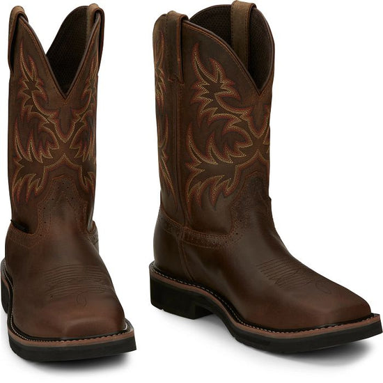 Justin Men's Driller Brown Waterproof Steel Toe Work Boot SE4690