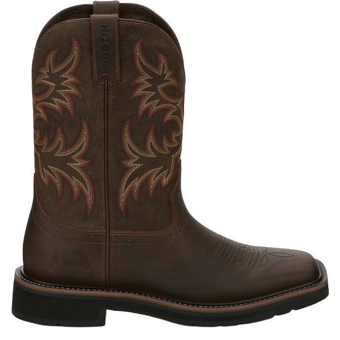 Justin Men's Driller Dark Brown Water Buffalo Steel Toe Work Boots SE4682