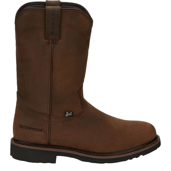 Justin Men's Drywall Whiskey Brown Cowhide Leather Work Boots SE4960
