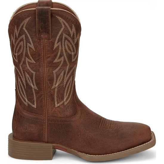 Justin Men's Canter Amber Brown Water Buffalo Western Boots SE7516