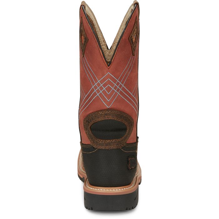 Justin Men's Dalhart 12" Caramel Waterproof Square Toe Work Boot SE4216
