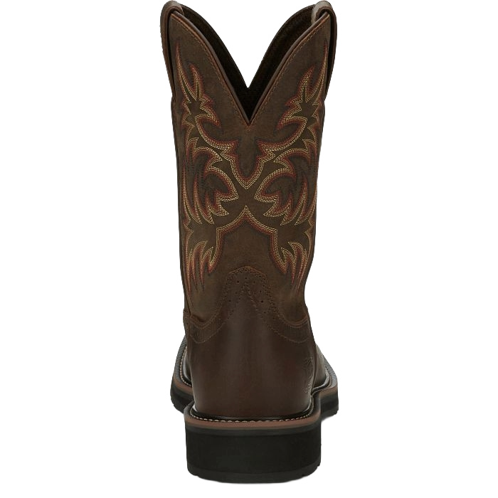 Justin Men's Driller Dark Brown Water Buffalo Steel Toe Work Boots SE4682