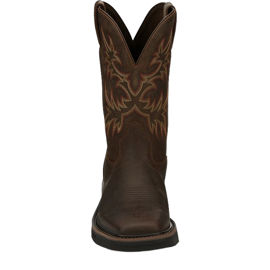 Justin Men's Driller Dark Brown Water Buffalo Steel Toe Work Boots SE4682