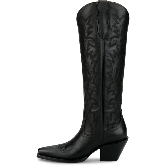 Justin Ladies Rumor Black Leather Tall Western Boot RML479