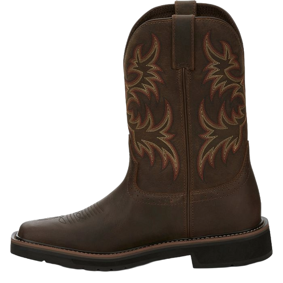 Justin Men's Driller Dark Brown Water Buffalo Steel Toe Work Boots SE4682