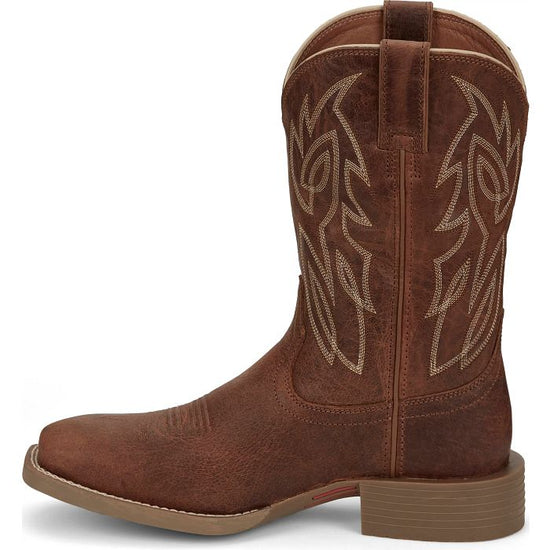 Justin Men's Canter Amber Brown Water Buffalo Western Boots SE7516