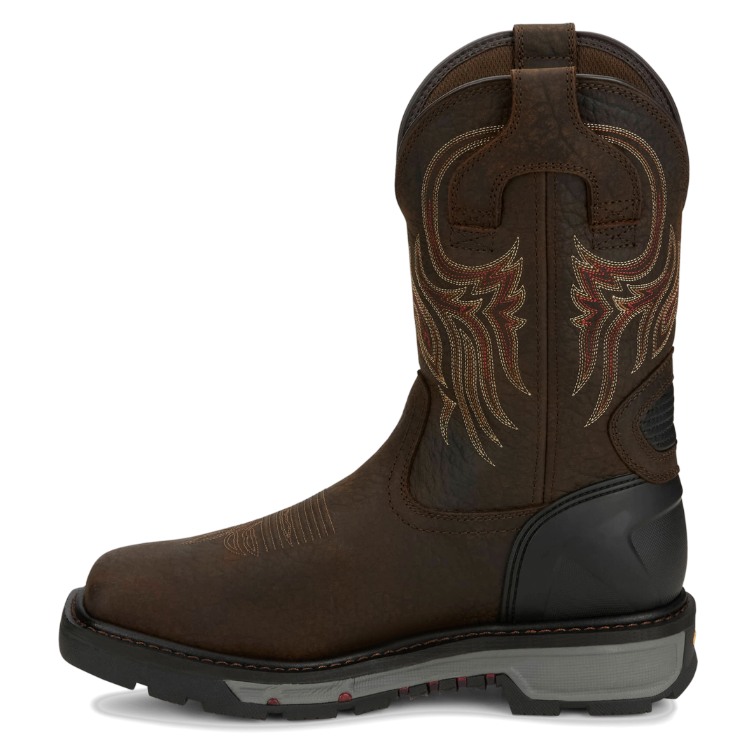 Justin Men's Driscoll Pecan Brown 11" Waterproof Steel Toe Work Boot WK2112