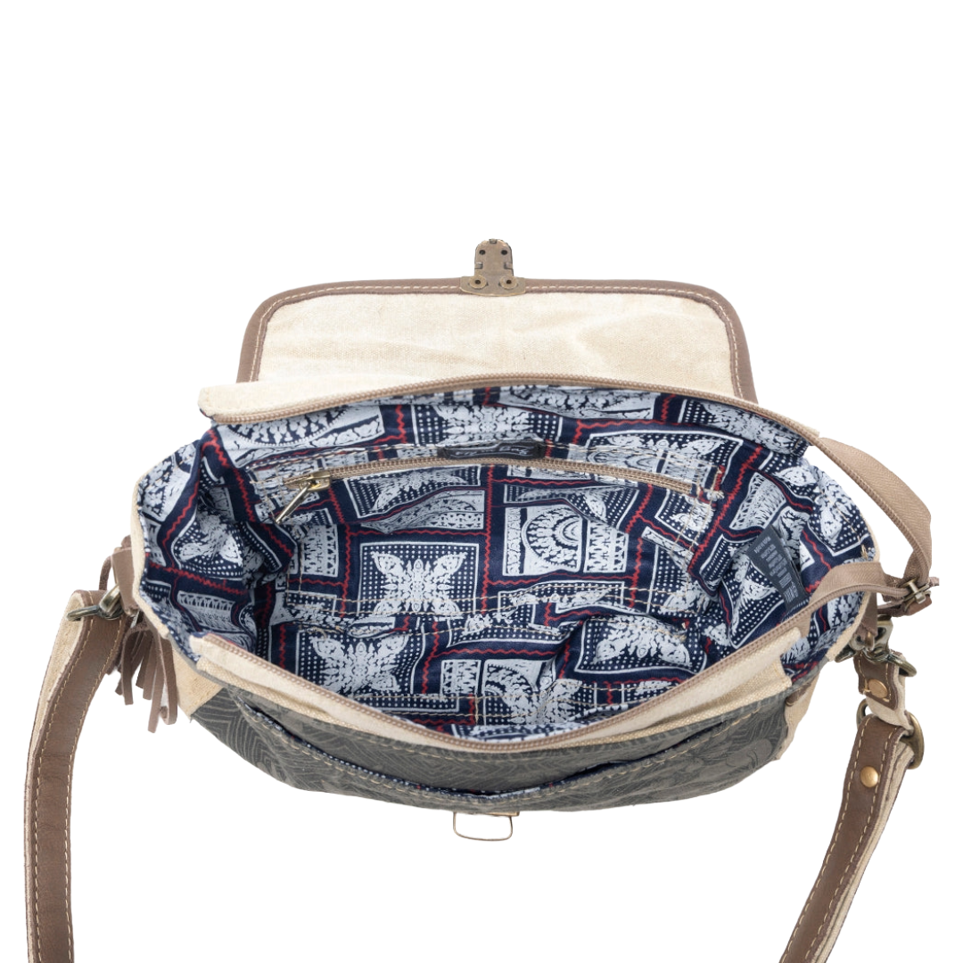 Myra Ladies Meadowhide Western Brown Hairon Shoulder Bag S-14808