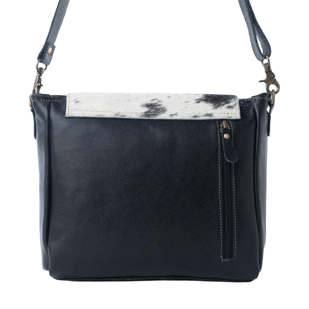 Myra Ladies Sagebrush Vale Hairon Onyx Frost Leather Concealed Carry Bag S-14304
