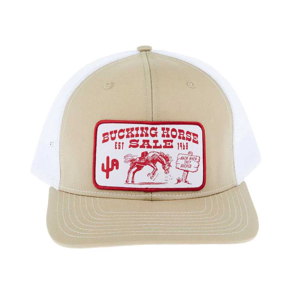 Cactus Alley Hat Co. Men's Bucking Horse Khaki Snapback Hat KW112-P158