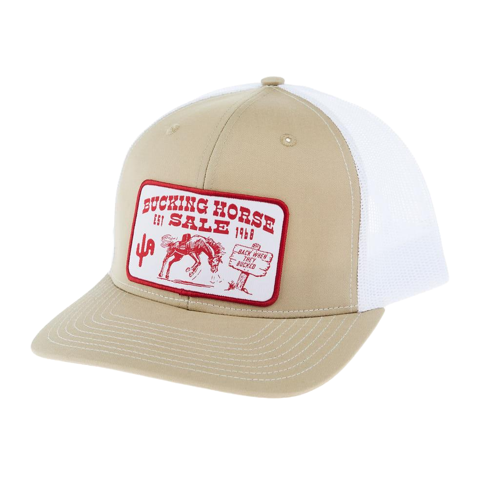 Cactus Alley Hat Co. Men's Bucking Horse Khaki Snapback Hat KW112-P158