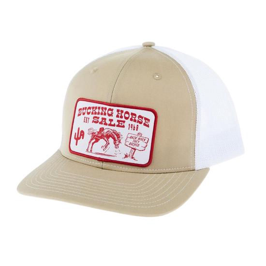 Cactus Alley Hat Co. Men's Bucking Horse Khaki Snapback Hat KW112-P158