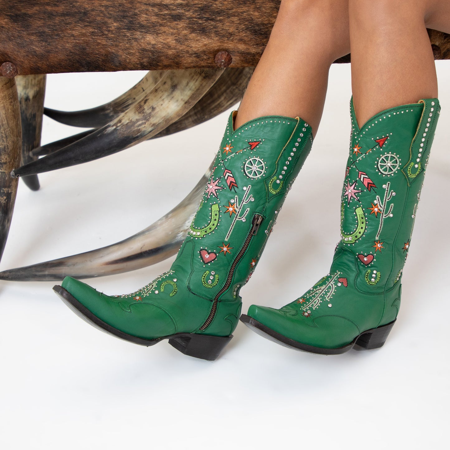 Old Gringo Ladies Hey Porter Leprechaun Green Western Boots L4126-1