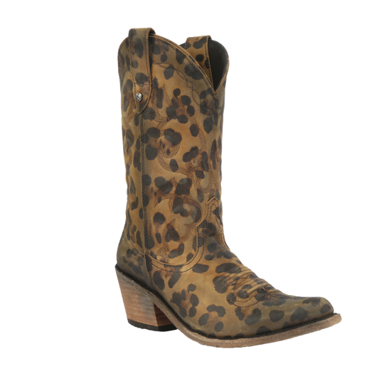 Liberty Black Ladies Cheetah Miel Boot LB-711219