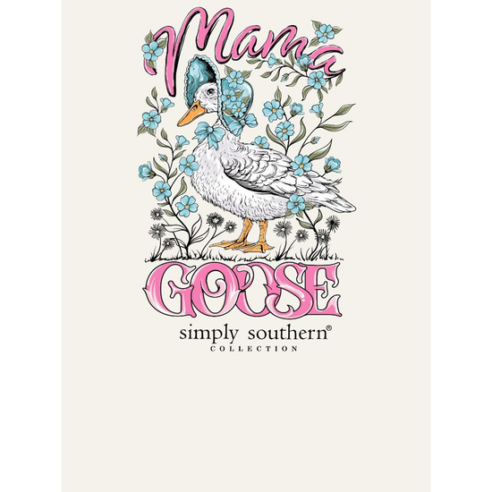 Simply Southern Ladies Mama Goose Long Sleeve T-Shirt LS-MAMAGOOSE-LINEN