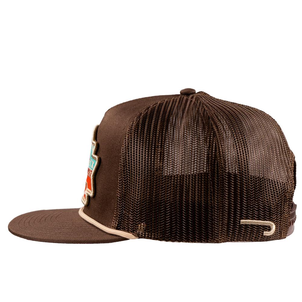 Lazy J Ranch Brown El Rancho Classic Rope Trucker Hat BROWN4-ELRNCHO-RWB