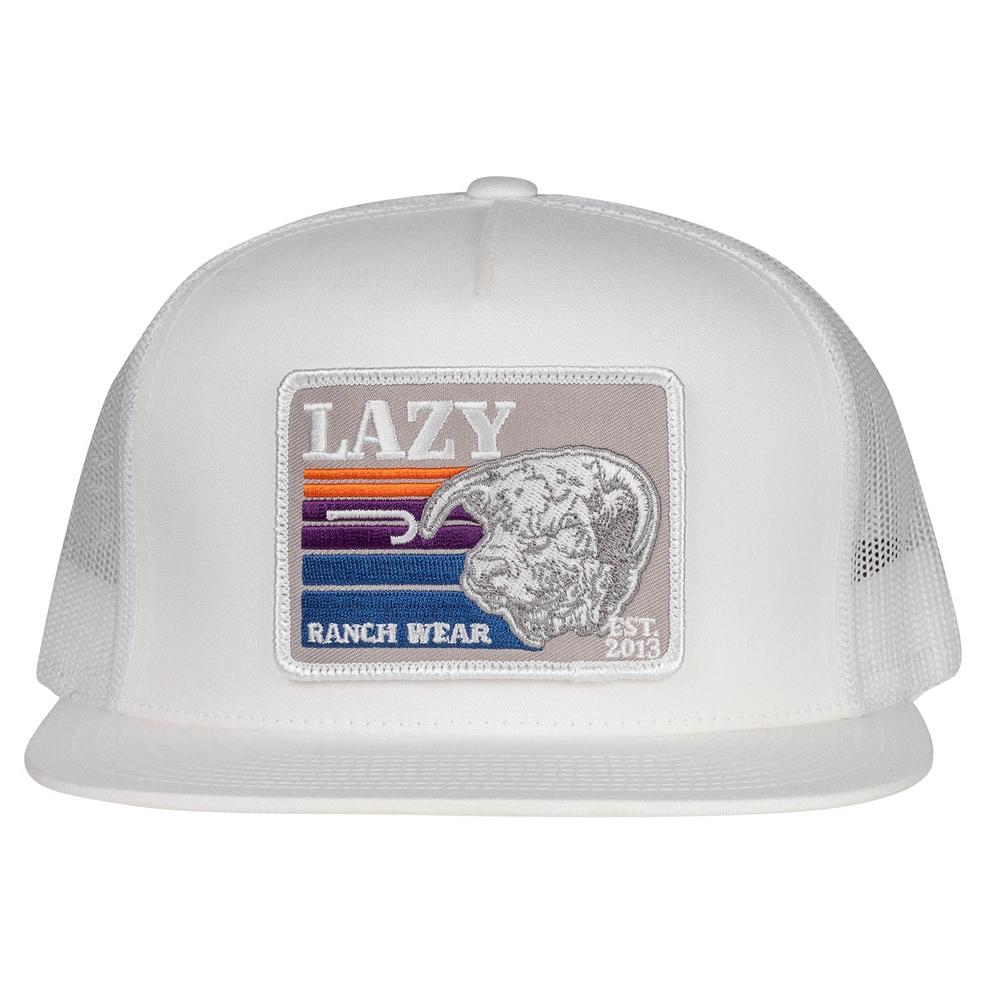 Lazy J Ranch White Sunset Retro Classic Tucker Hat WHITE4GS