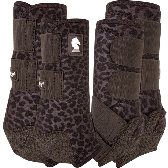 Load image into Gallery viewer, Classic Equine Legacy2 Protective Boot Full Set Black Leopard
