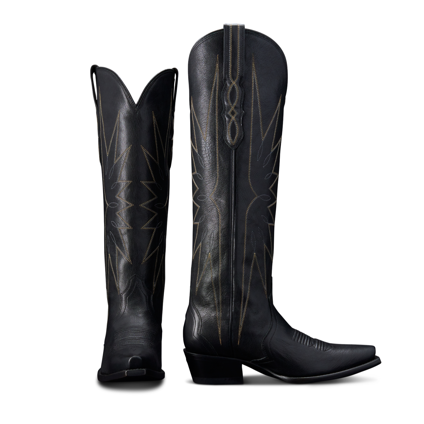 Tecovas Ladies The Loretta Midnight Goat Leather Tall Boots 20054-MID