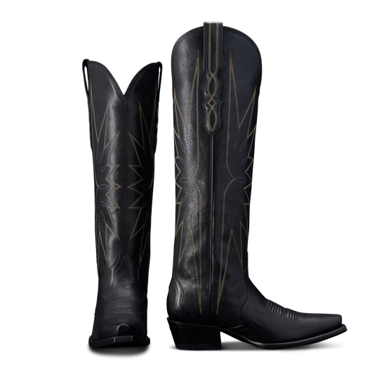 Tecovas Ladies The Loretta Midnight Goat Leather Tall Boots 20054-MID