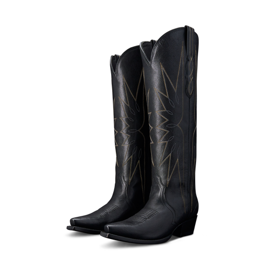 Tecovas Ladies The Loretta Midnight Goat Leather Tall Boots 20054-MID