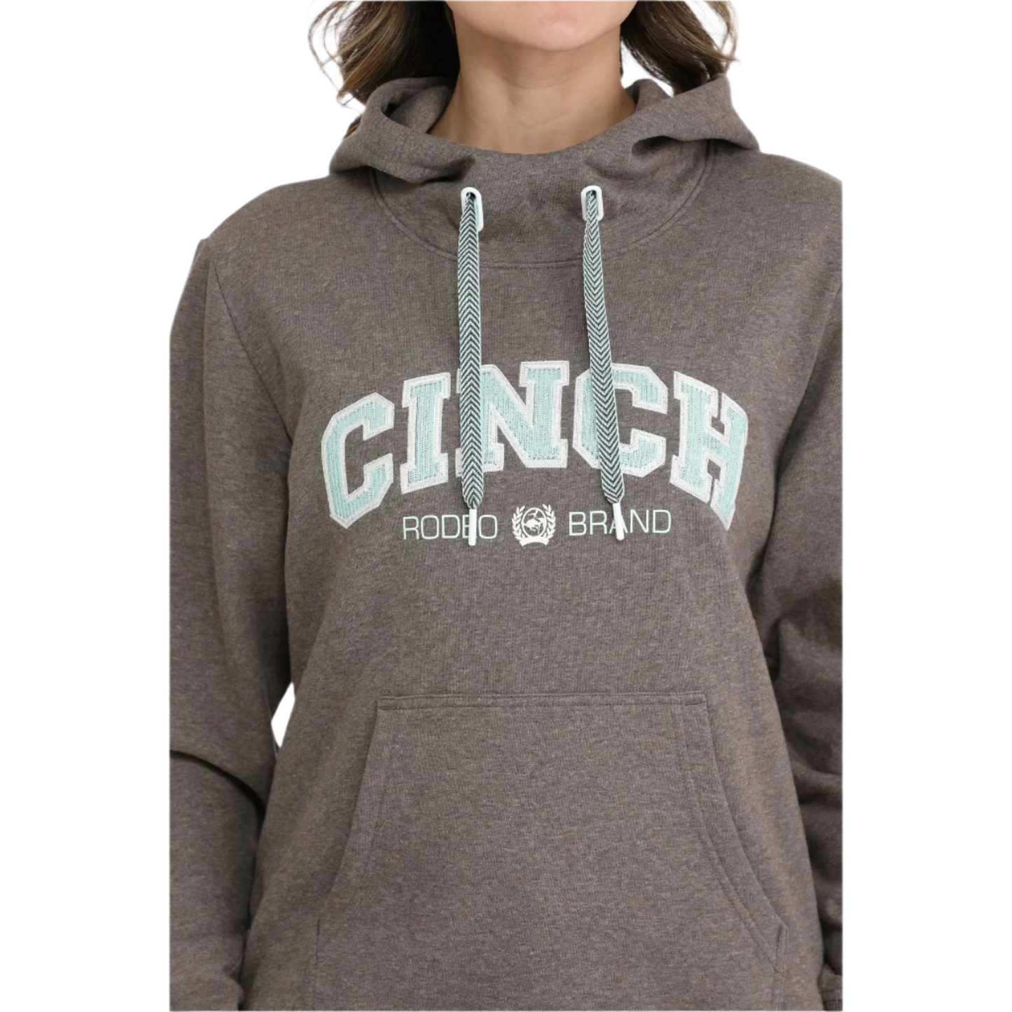 Cinch Ladies Brown Logo Pullover Hoodie MAK7914002