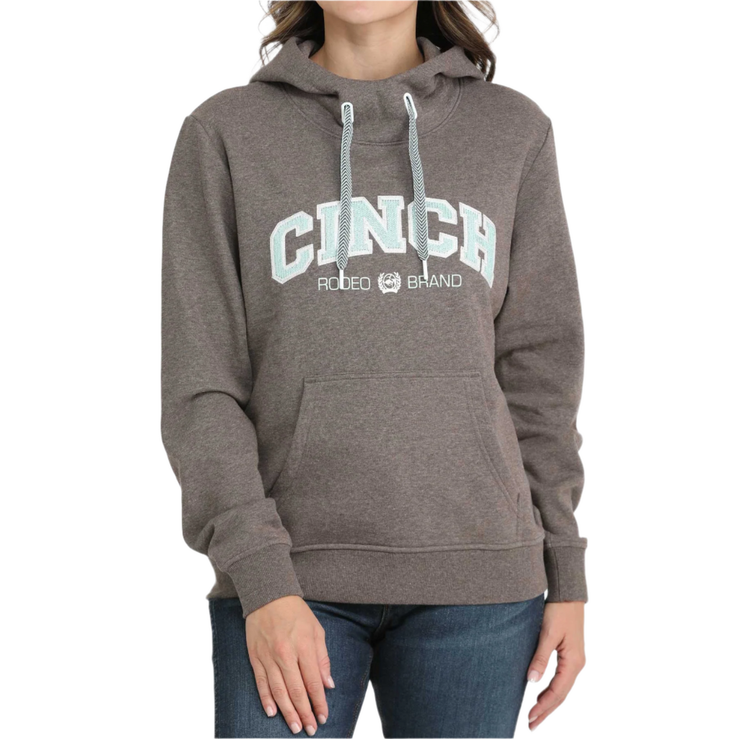 Cinch Ladies Brown Logo Pullover Hoodie MAK7914002