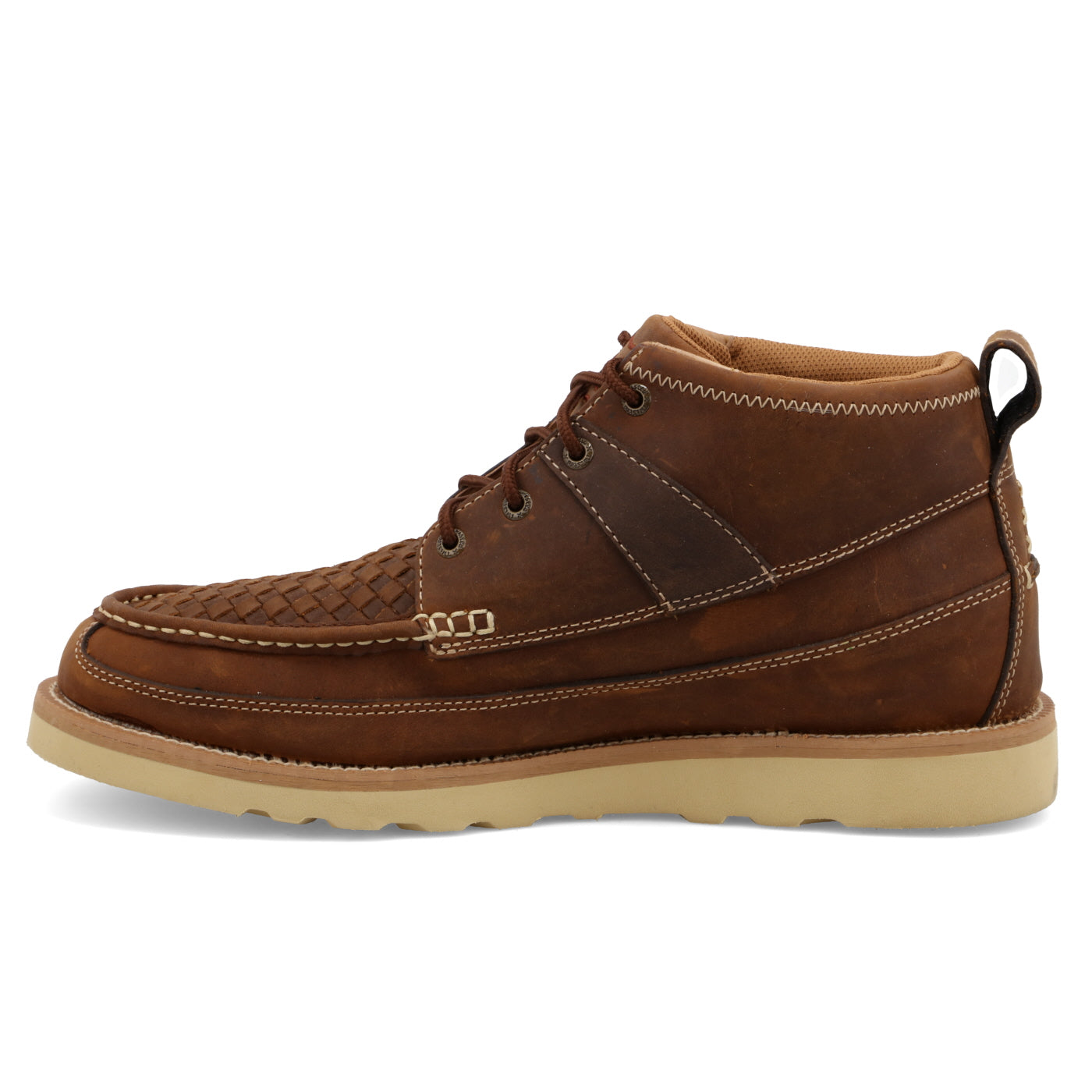 Twisted X Men's Woven Saddle Leather 4" Wedge Sole Boot MCA0032
