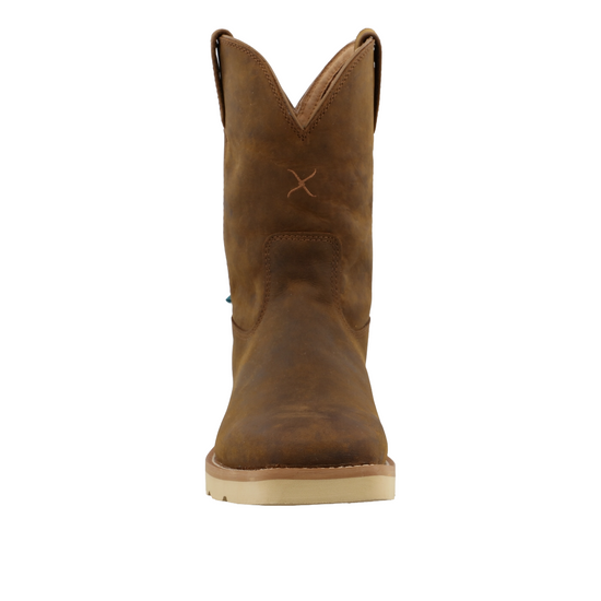 Twisted X Men's Distressed Saddle Wedge Sole Pull On Work Boots MCBW001