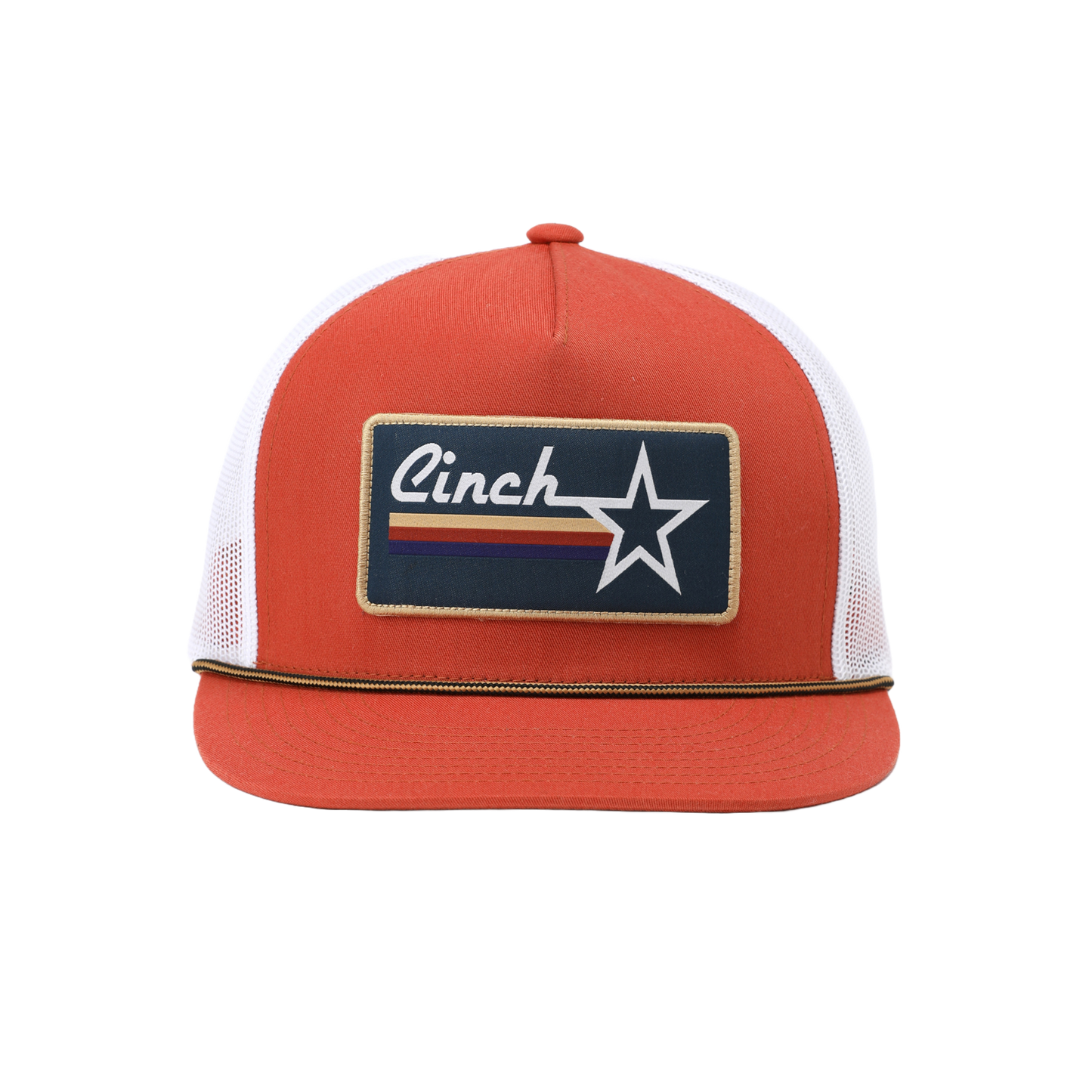 Cinch Men's Logo 5-Panel Orange Snapback Hat MCC0600206