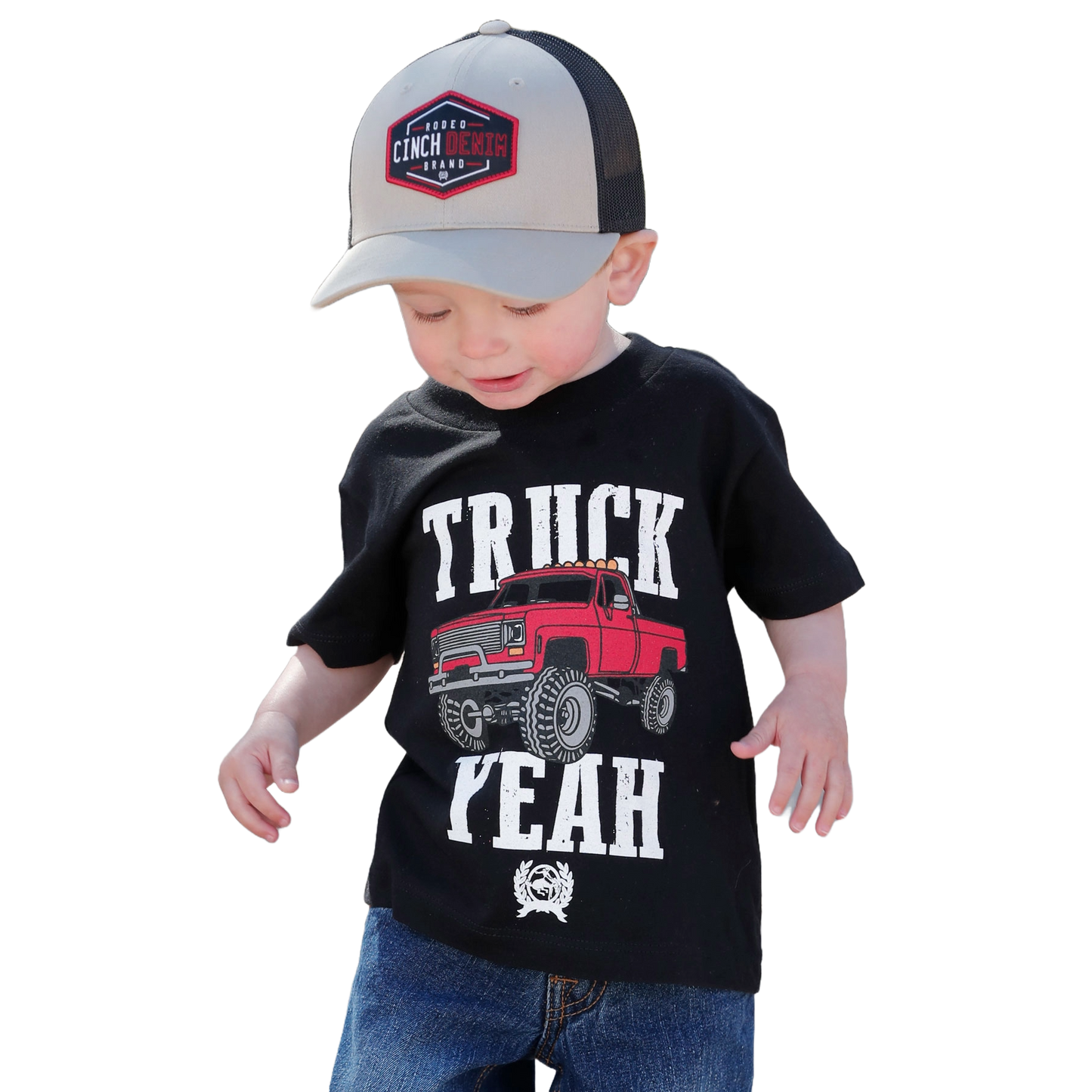 Cinch Youth Boy's Khaki Rodeo Denim Patch Trucker Hat MCC0606024