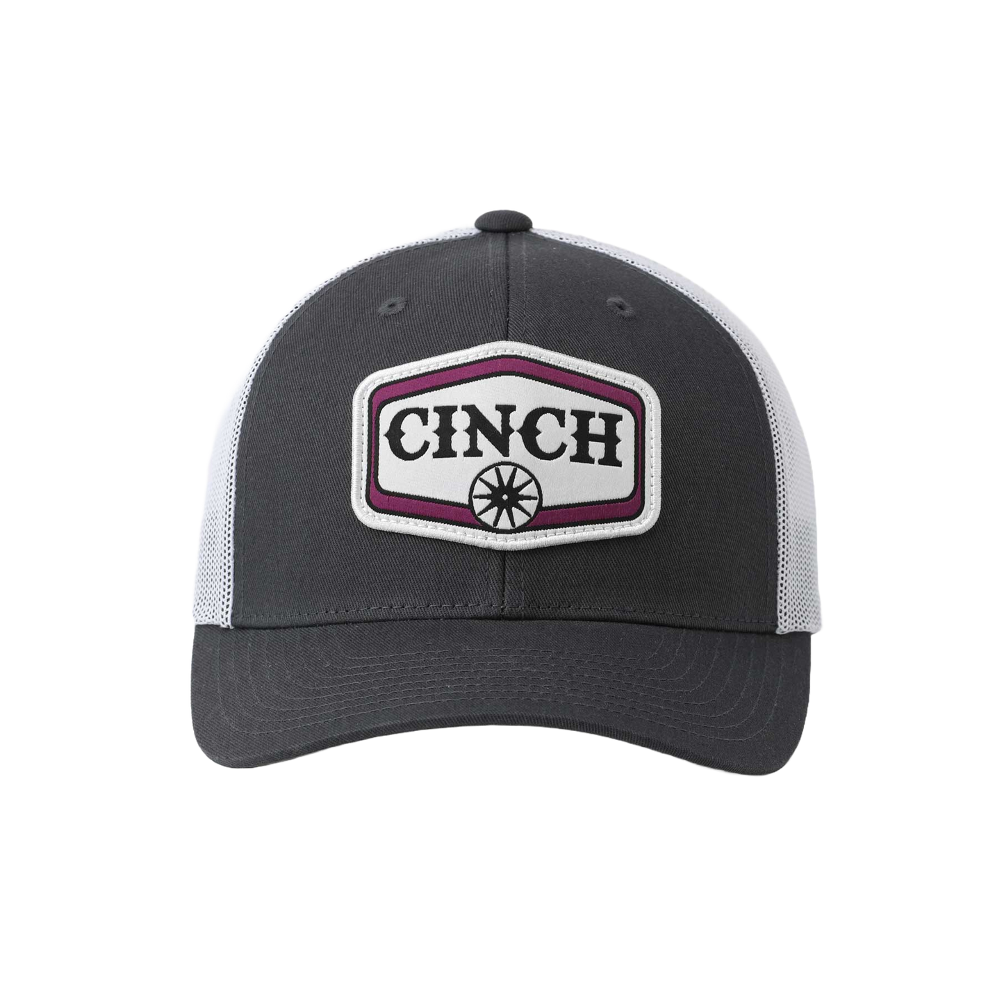 Cinch Men's Grey & White Logo Patch Trucker Cap MCC0660644