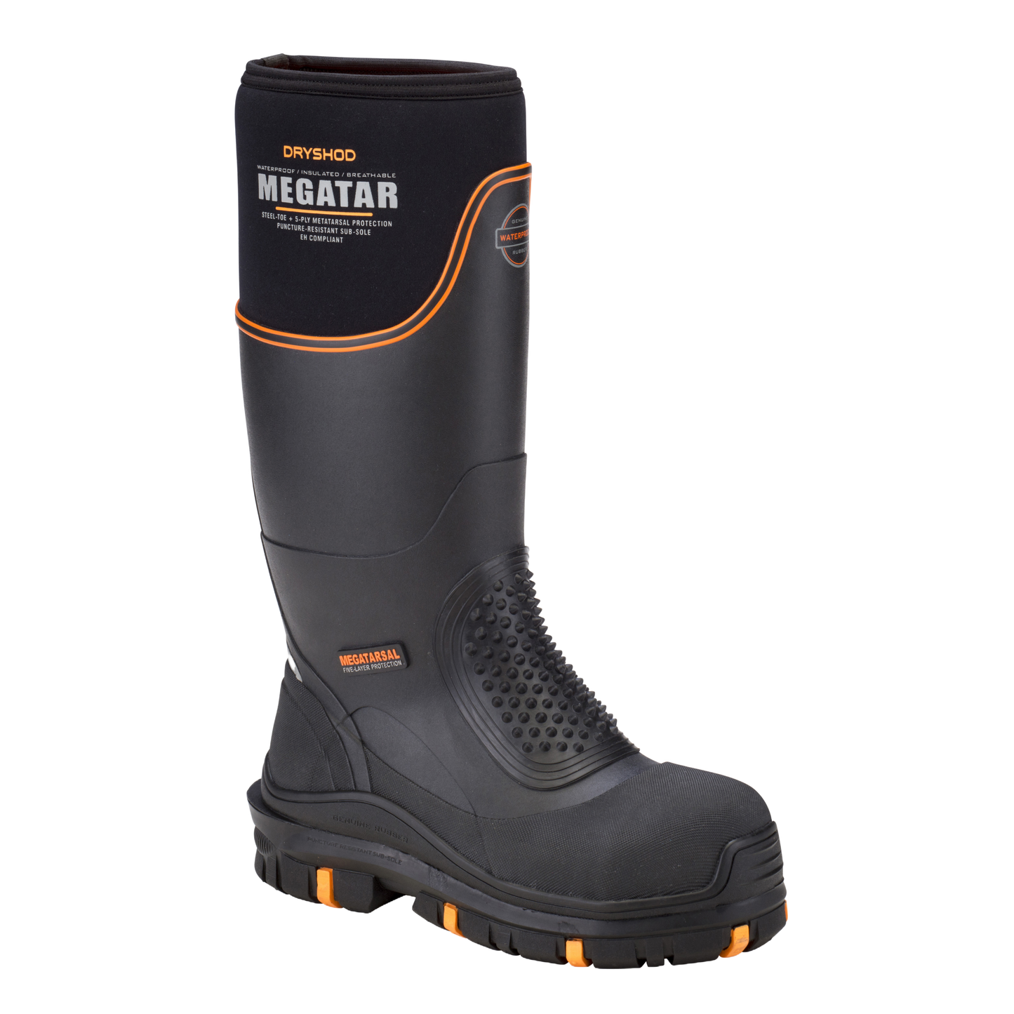 Dryshod Men's Megatar Extreme Protection Steel Toe Work Boots MEG-MH-BK