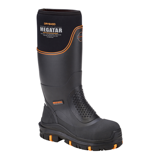 Dryshod Men's Megatar Extreme Protection Steel Toe Work Boots MEG-MH-BK