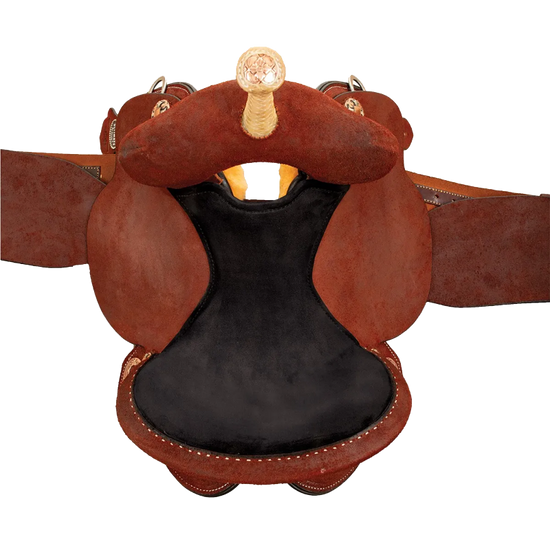 Circle Y 15.5" Josey Mitchell Featherweight Lightspeed Barrel Saddle in Chocolate