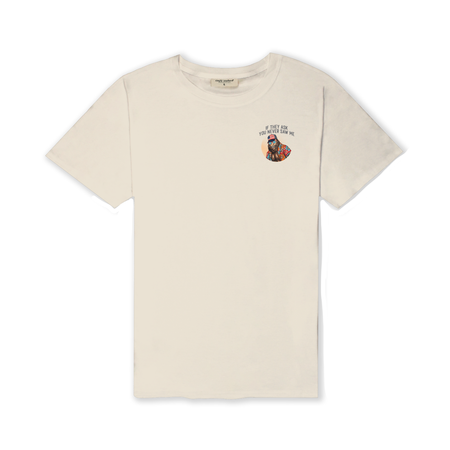 Simply Southern Men's Bigfoot Wisp Tan T-Shirt MN-SS-BIGFOOT