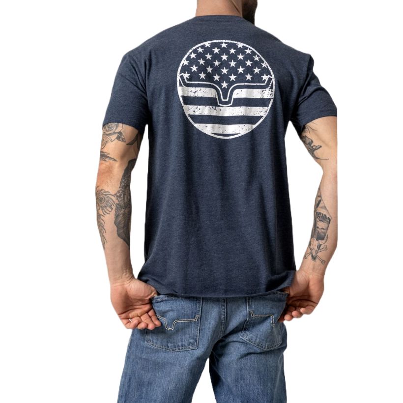Kimes Ranch Men's American Bullseye Graphic Midnight Navy T-Shirt MSH0000019-BL002