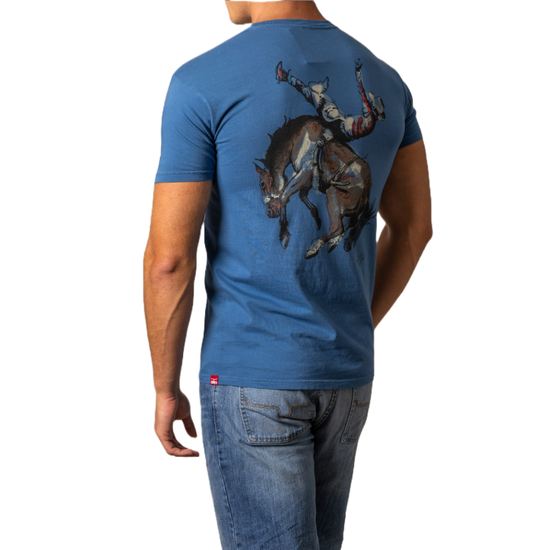 Kimes Ranch Men's Winning Ride RP Graphic Denim Blue T-Shirt MSH0000122-BL009