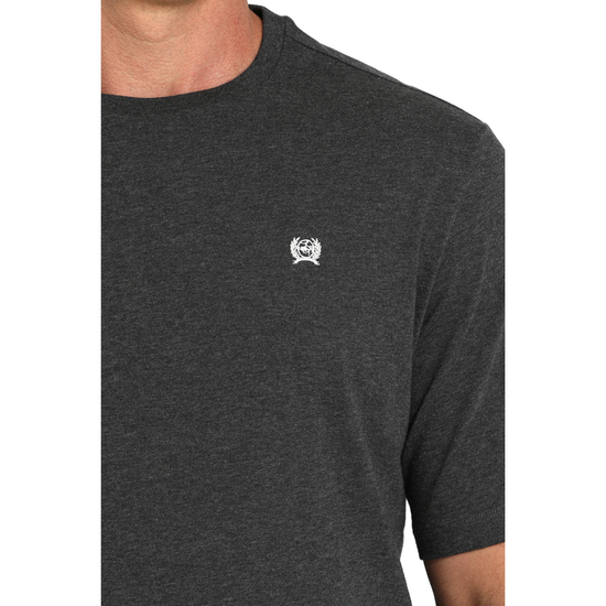 Cinch Men's Solid Logo Black Heather T-Shirt MTK1650001