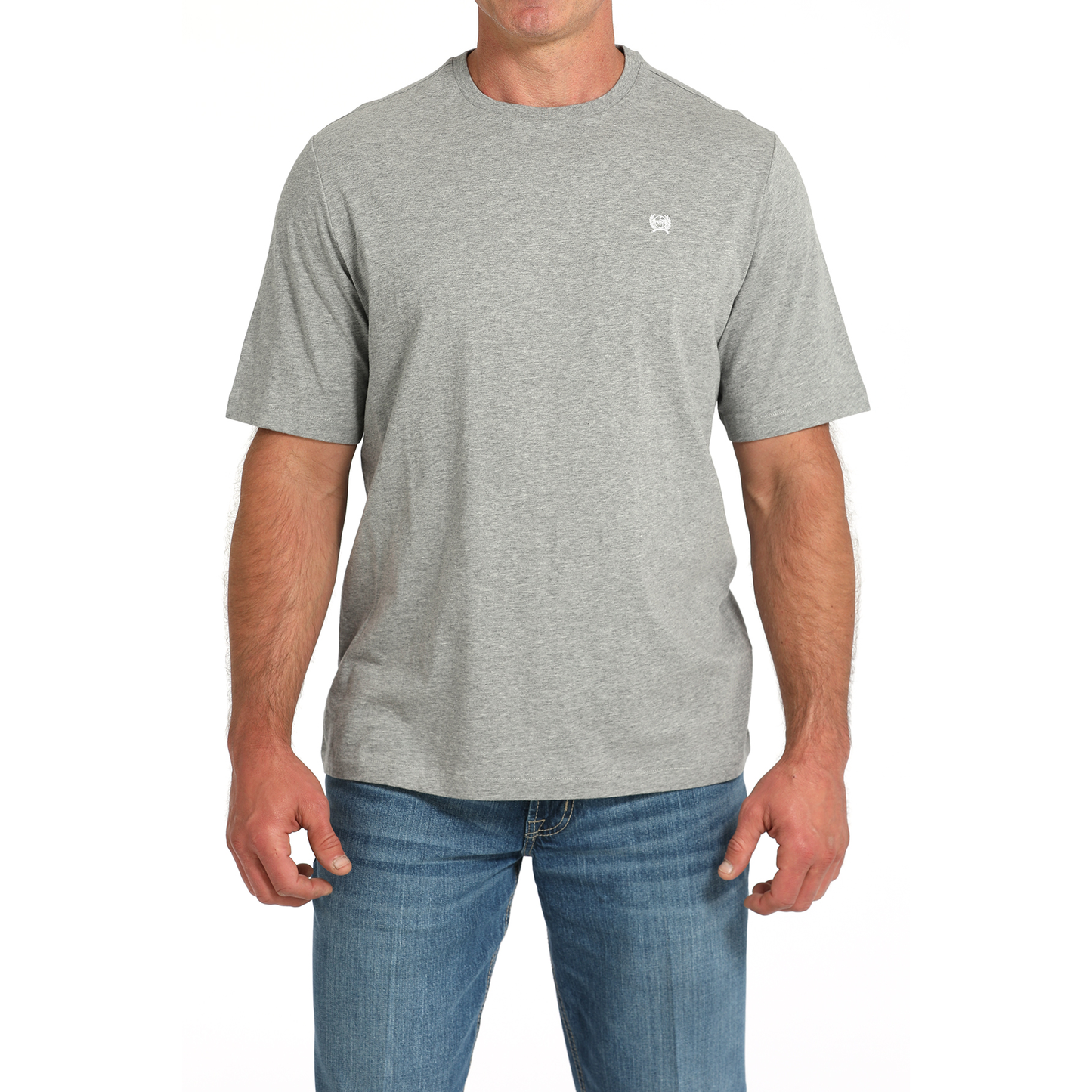 Cinch Men's Logo Solid Grey T-Shirt MTK1650002