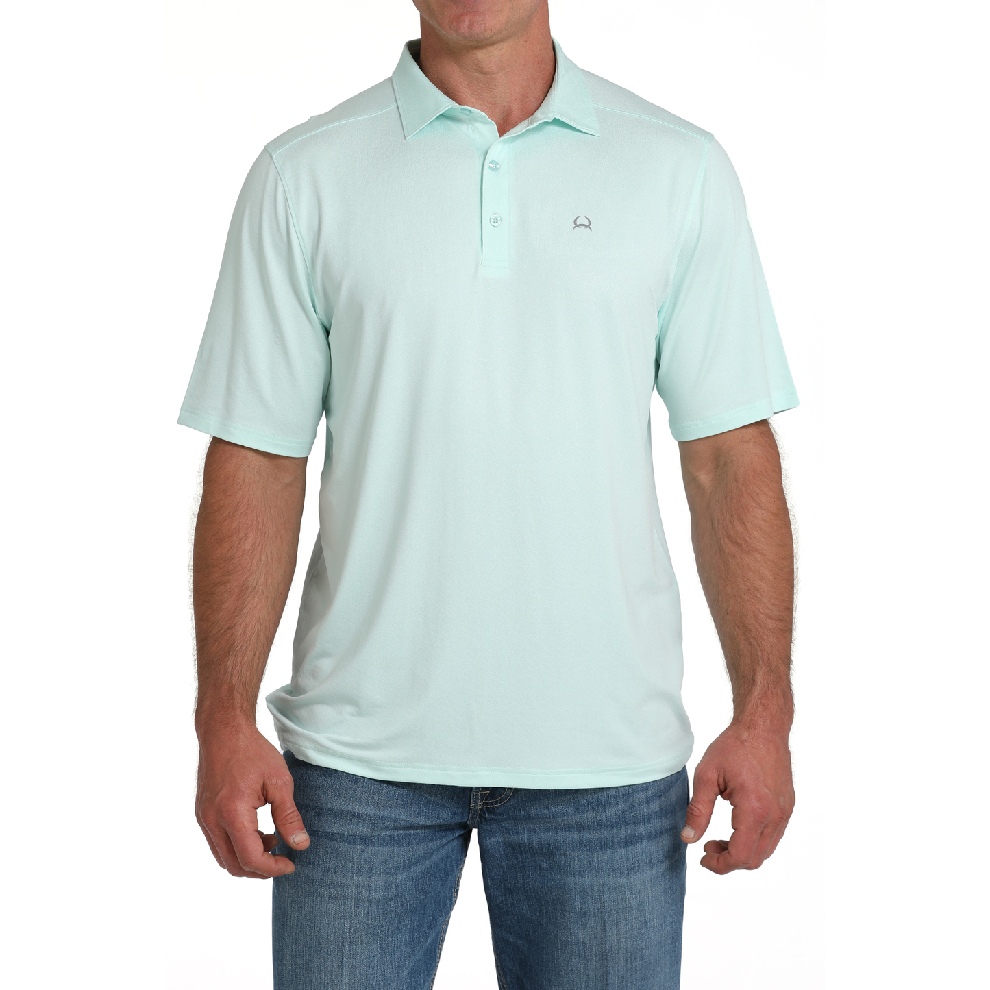 Cinch Men's Arenaflex Light Blue Polo T-Shirt MTK1863051