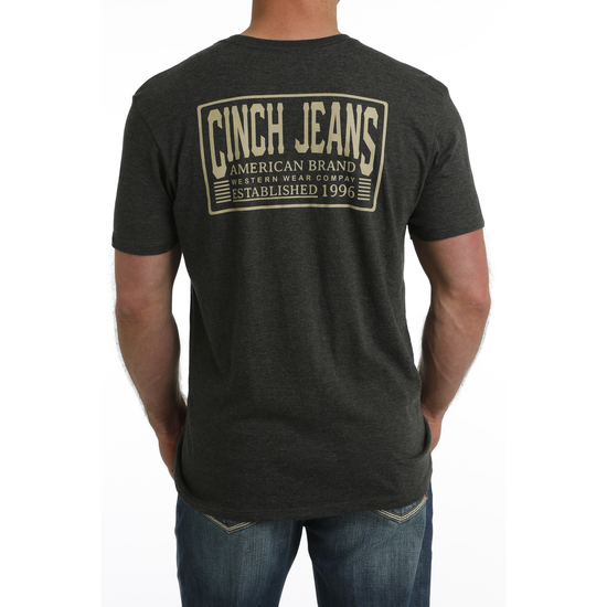Cinch Men's Charcoal Grey American Brand Graphic T-Shirt MTT1690612