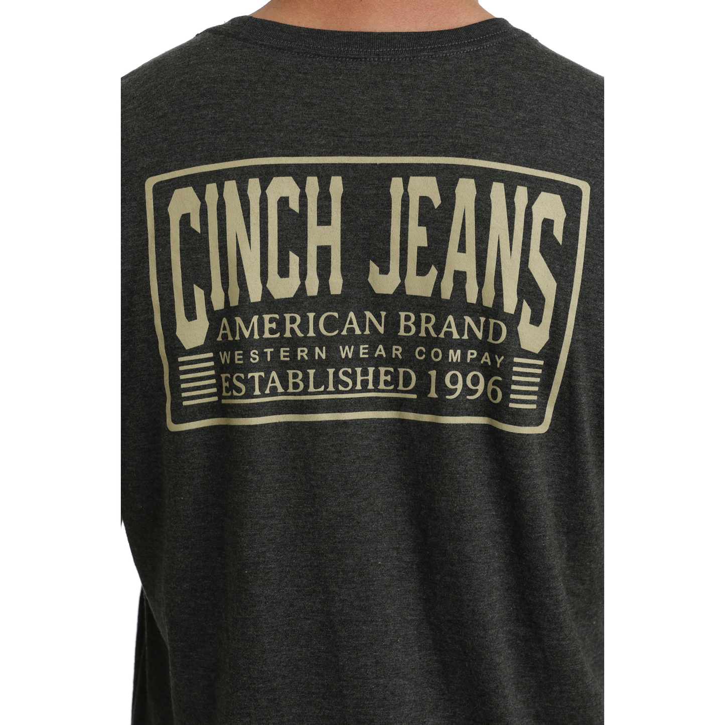 Cinch Men's Charcoal Grey American Brand Graphic T-Shirt MTT1690612
