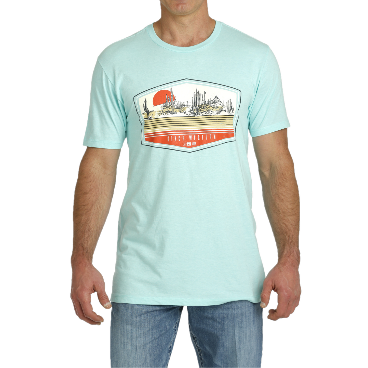 Cinch Men's Light Blue Western Graphic T-Shirt MTT1690619