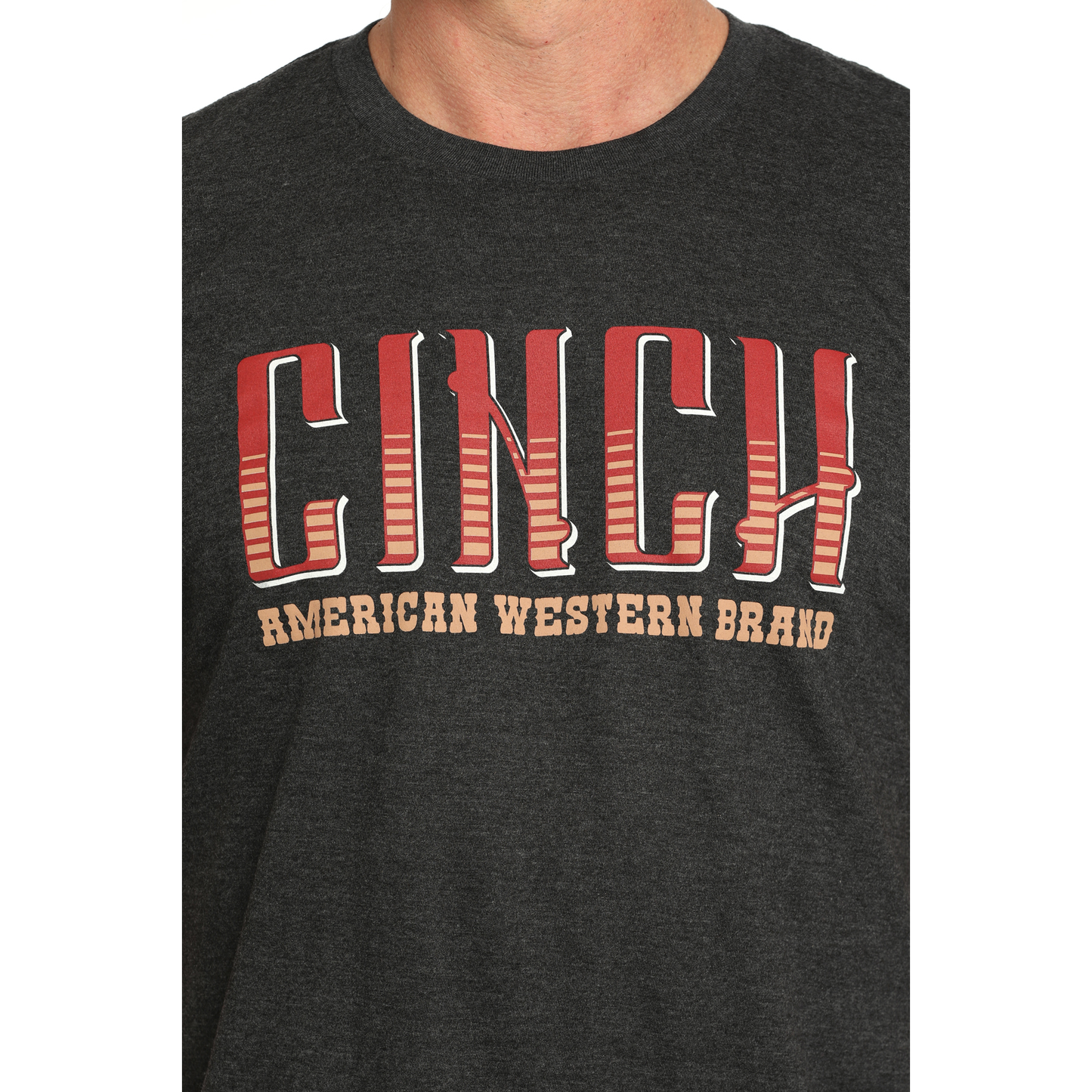 Cinch Men's Graphic Logo Short Sleeve Charcoal T-Shirt MTT1690650