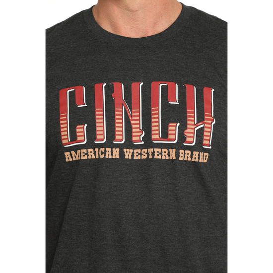 Cinch Men's Graphic Logo Short Sleeve Charcoal T-Shirt MTT1690650