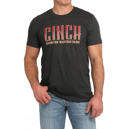 Cinch Men's Graphic Logo Short Sleeve Charcoal T-Shirt MTT1690650