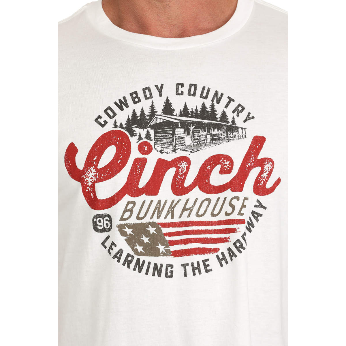 Cinch Men's White Cowboy Country Short Sleeve T-Shirt MTT1690659